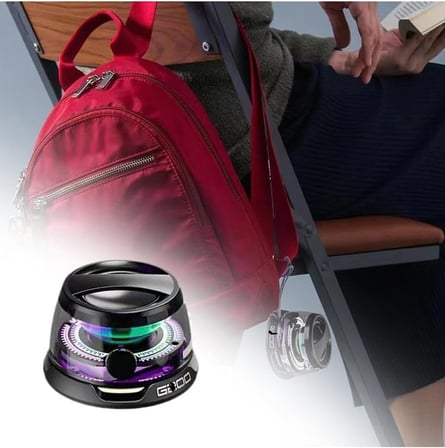 G300 Bluetooth 5.3 Hoparlör Mini Taşınabilir Manyetik PC RGB Hoparlör Için Çok Fonksiyonlu 3D oda sesi ve RGB aydınlatma iPhone, Android, TWS (SİYAH)