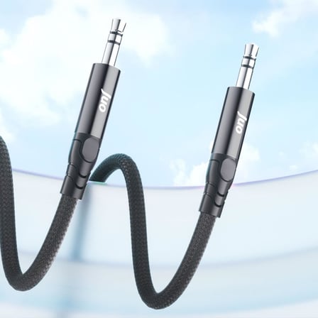 Stereo 3.5mm TRS Jack Örgülü Aux Ses Kablosu 3 Metre