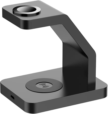 BUFF BL34 3 in 1 Magsafe Uyumlu 15W Telefon, Kulaklık, Apple Watch Uyumlu Masaüstü Stand Kablosuz Şarj Cihazı