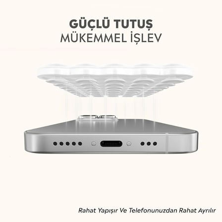 Telefon Arkasına Yapışan Silikon Vantuzlu Telefon Kılıfı Tutucu Araç Telefon Tutucu Ahtapot Vakumlu Telefon Tutucu (Şeffaf (Çift Taraflı))