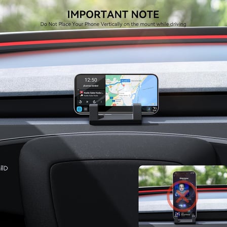 Silikon telefon montaj tutucu Tesla 2024 Model 3 Highland Dashboard ön cam hava firar eller serbest cep telefonu montaj iPhone Android akıllı telefon (uygun değil 2017-2023 Model 3)