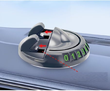 360° Dönebilen Yapışkanlı Numaratörlü Araç Telefon Tutucu