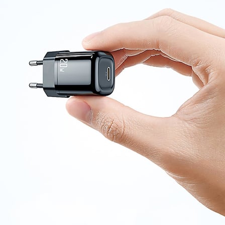 Ch-8291 20W Mini Pd Type-C Girişli Şarj Adaptörü, Siyah
