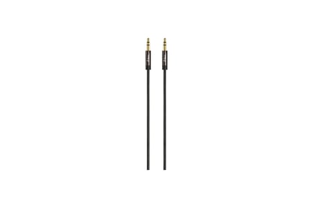 3.5mm Stereo Premium Ses Kablosu 1m-Siyah