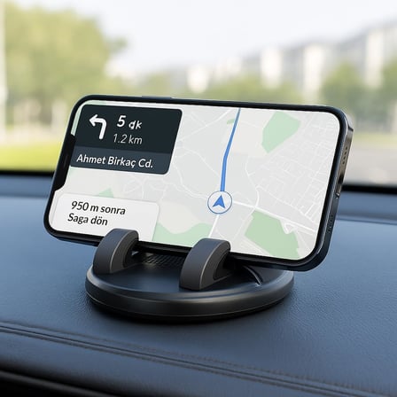 Numaratörlü Telefon Tutacağı – Araç İçi Kaymaz Masaüstü Stand, Geçici Park Numarası Göstergeli