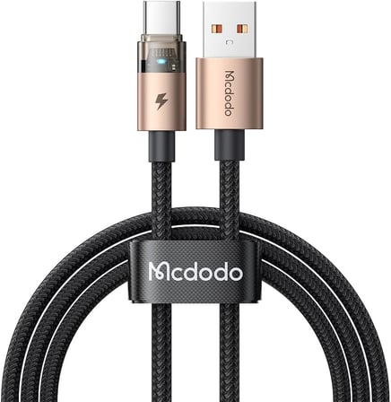 CA-6891 USB-A TO TYPE-C 1,2 m Kablo Şarj Işıklı