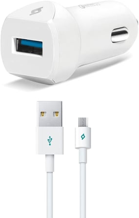 SpeedCharger QC 3.0 Type-C 120cm Kablolu Araç Şarj Aleti - Beyaz (2CKQC01C)