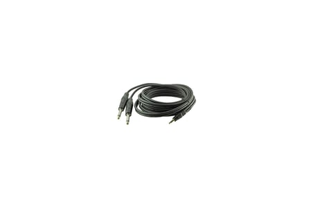 PARCBENY 17526 3.5 MM STEREO ERKEK / 2X6.3 MM MONO GİTAR ERKEK 3 METRE KABLO Seslendirme Kablosu 2*Gitar-3.5mm Stereo Jak