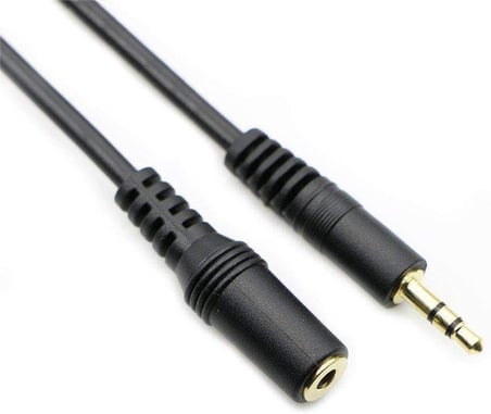 Al-4807 3.5 mm Kulaklık Ekleme Uzatma Kablosu Dişi Erkek, Siyah, 10 Metre