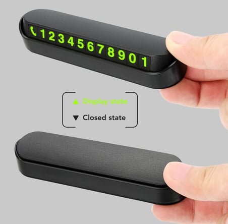Araç Torpido Üstü Cep Telefon Numarası İçin Aç Kapa Numaratör