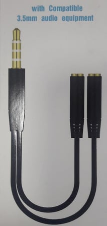 3.5 Mm Erkek ve 2 Stereo Dişi Kulaklık Çoklayıcı Kablo ve Ses Sistemi Kablosu Aux Streo Çoklayıcı Kablo 194