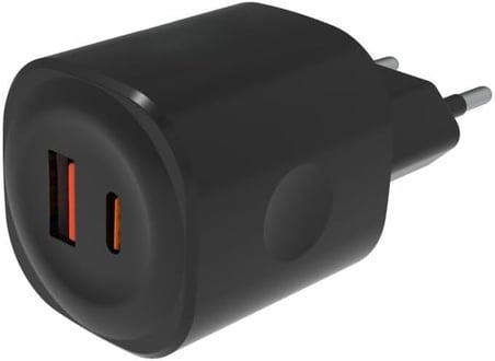 Yetty 25W USB-C (PD)+18W USB-A (QC) Süper Hızlı Şarj Adaptörü Tek Başlık Siyah YT-25B (Yerli Üretim)