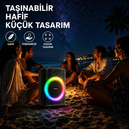 HP-981 Partybox Bluetooth Hoparlör – 6.5” Hoparlör 40W Güç RGB Işık TWS Destekli