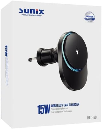 15W Kablosuz Şarjlı Mıknatıslı Araç Şarjı HLD-80