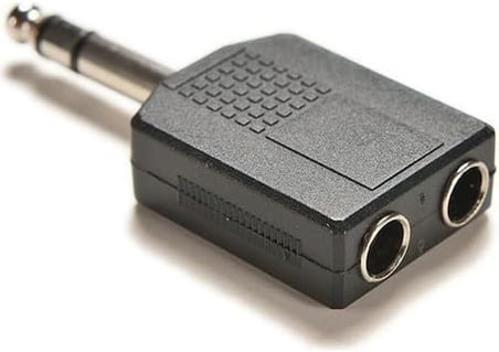6.3 mm jack çoğaltıcı 6.3 mm erkek 2x 6.3 mm dişi jack gitar jack çoğaltıcı