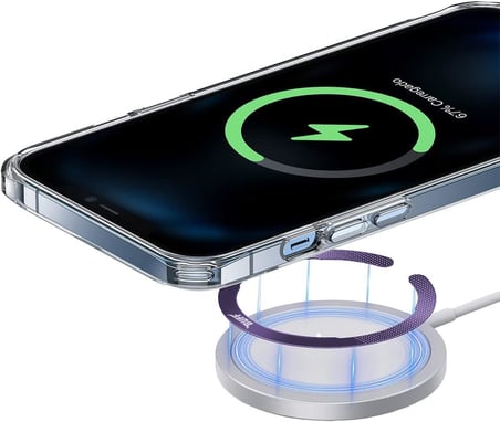 BL23 Magsafe Uyumlu Ring Adapter Metal Halka Plaka (Mor)