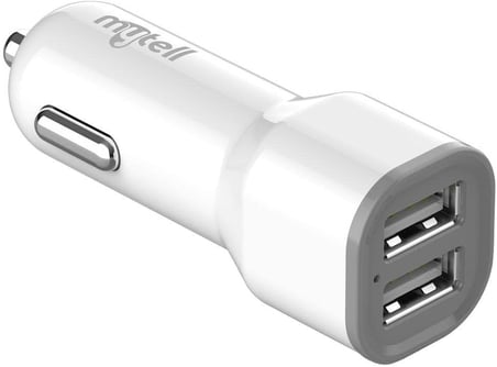 Universal Universal Araç Şarjı MY-A5 USB Başlık 2 USB'li 2100 mAh, Beyaz