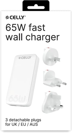 Univrsl 65W EU/UK/AUS/US Duvar Şarj Cihazı