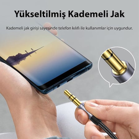 3.5mm Hi-Fi TRS AUX Ses Kablosu 3 Metre