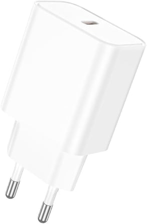 USB-C Duvar Tipi Şarj Cihazı PD20W Şarj Kafa USB 20W Çıkış 79 x 41 x 26mm BA71A (Beyaz)