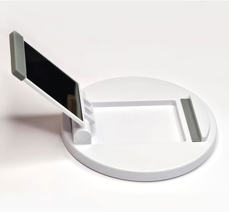 TeknolojikReyon Sabitleyici Telefon Tablet Tutucu Stand Aynalı Açılır Kapanır Kapaklı (beyaz)