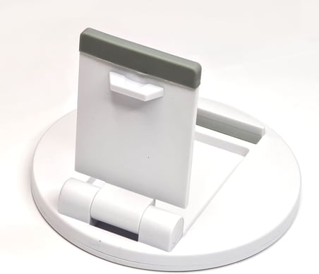 TeknolojikReyon Sabitleyici Telefon Tablet Tutucu Stand Aynalı Açılır Kapanır Kapaklı (beyaz)