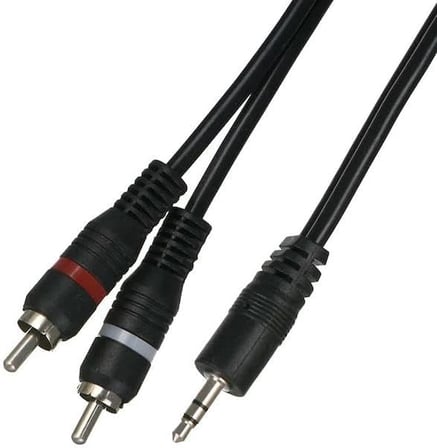9447s 3.5mm Stereo To 2rca Aux Ses Kulaklık Çevirici Kablosu (1.8 Metre) 2 x RCA (Analog Ses) - 3.5mm stereo kablosu ile ses kartı yada 3.5 mm stereo ses veren (kırmızı/beyaz) hoparlörlere