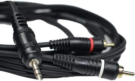 9447s 3.5mm Stereo To 2rca Aux Ses Kulaklık Çevirici Kablosu (1.8 Metre) 2 x RCA (Analog Ses) - 3.5mm stereo kablosu ile ses kartı yada 3.5 mm stereo ses veren (kırmızı/beyaz) hoparlörlere