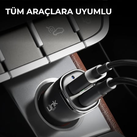 C480e 12W 2x USB Araç İçi Şarj Adaptörü (Başlık) Siyah
