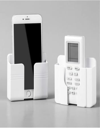 Duvara Monte Edilen Telefon Ve Kumanda Standı Plastik Organizer