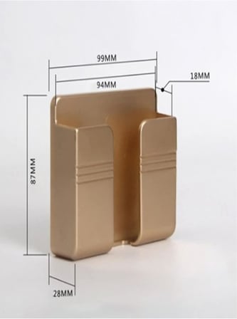 Duvara Monte Edilen Telefon Ve Kumanda Standı Plastik Organizer