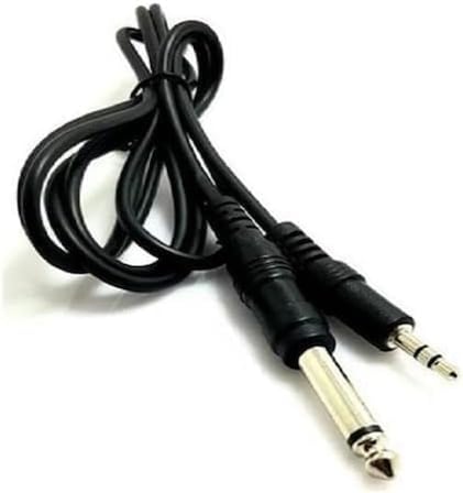 1,5 Metre 3,5 mm - 6,3 mm Jak Kablosu Kırılmaya Dayanıklı Fişler (Ses/Kulaklık Kablosu/Aux Kablo, PC/Dizüstü Bilgisayar, Amfi, Araba ve HiFi, Siyah)