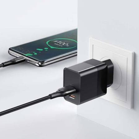 Ch-1951 20W 1X Type-C 1X Usb Girişli Hızlı Şarj Aleti, Siyah
