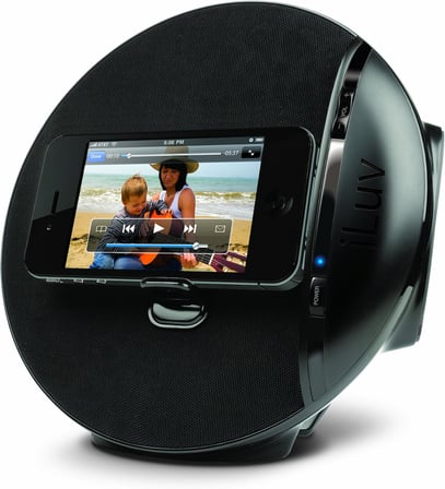 iLuv Stereo 30-Pin iPod/iPhone ile Uyumlu Masaüstü Speaker Dock / 30 pin girişli ve Aux girişlidir