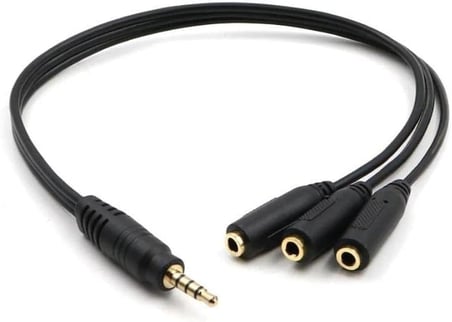 3 Lü Stereo Çoklayıcı 3 x 3.5 mm Aux SES SİSTEMİ KABLOSU