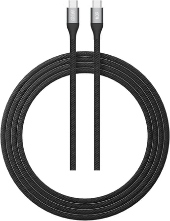 Type-C Şarj Kablosu 60W 1.2 Metre Halat Örgü 480Mbps Kırılmaz Bükülmez Data Kablosu Dc21,Siyah