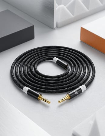 3.5mm Ses Kablosu Erkek - Erkek Aux Kablosu 3.5-3.5 mm KLASİK AUX CABLE AC-06