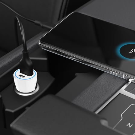 67W Ultra Hızlı Çift Port Araç Şarj Başlığı