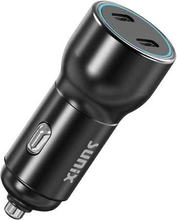 50W PD Çift USB-C Çıkışlı Araç Şarj Cihazı Başlık C-500