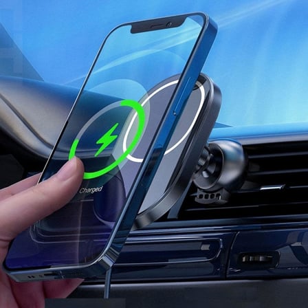 ® 15W Mıknatıslı Araç İçin Izgaraya Takılabilen Hızlı Şarj Ünitesi Tüm Cihaz ve Araçlara Uyumlu Araç İçi Şarj Cihazı