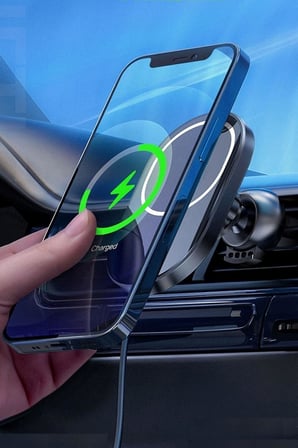 ® 15W Mıknatıslı Araç İçin Izgaraya Takılabilen Hızlı Şarj Ünitesi Tüm Cihaz ve Araçlara Uyumlu Araç İçi Şarj Cihazı