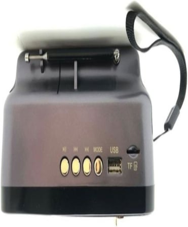 MD-308BT Işıklı Retro Görünümlü Nostaljik Radyo Bluetooth Hoparlör - Kırmızı Renk