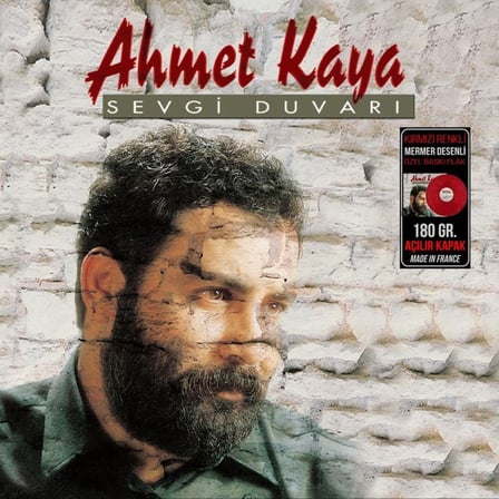 Ahmet Kaya Sevgi Duvarı Kırmızı Mermer Desenli Plak LP