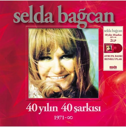 Selda Bağcan 40 Yılın 40 Şarkısı - Kırmızı Renkli 2 Plak - 2LP