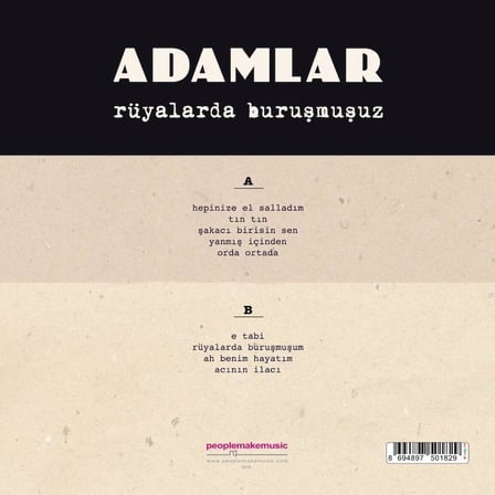 Adamlar Rüyalarda Buruşmuşuz LP Renkli Plak Avrupa Baskı