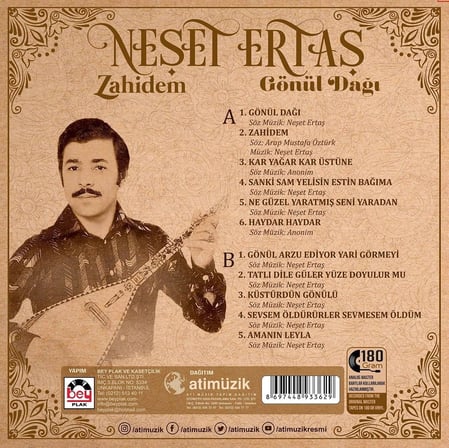 Neşet Ertaş Zahidem Gönül Dağı Plak