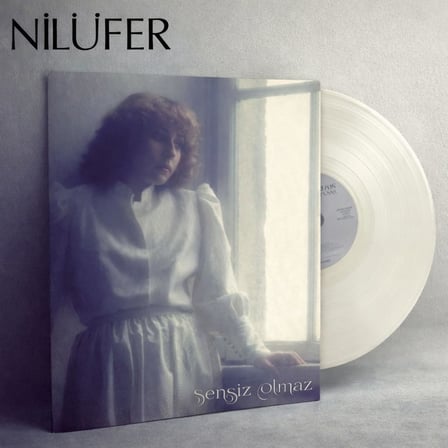 Nilüfer Sensiz Olmaz Beyaz Renkli Plak, Avrupa Baskı, LP