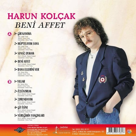 Harun Kolçak Beni Affet Renkli Plak Mor Renkli Özel Baskı LP