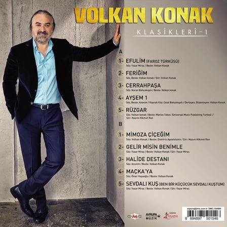 Volkan Konak Klasikleri-1 Plak Avrupa Baskısı Metalik Gri Renkli Sınırlı Sayıda Üretim Plak LP