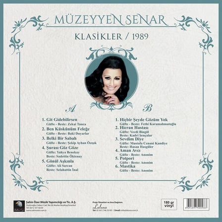 Lp-Müzeyyen Senar - Klasikler / 1989 (Lp)